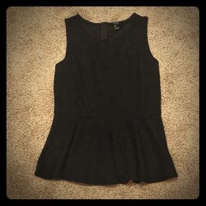 Black Forever21 Peplum Tank Top
